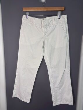 Vince White Cotton Straight Leg Chino Trousers 6